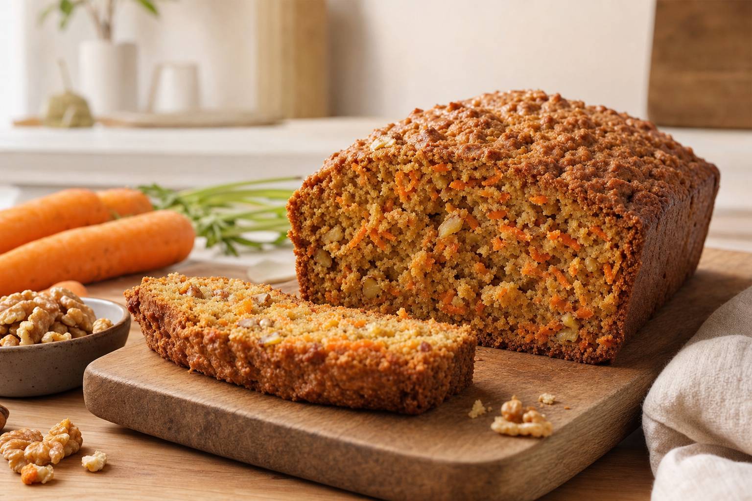 Bizcocho fit de zanahoria sin azúcar: receta saludable y fácil