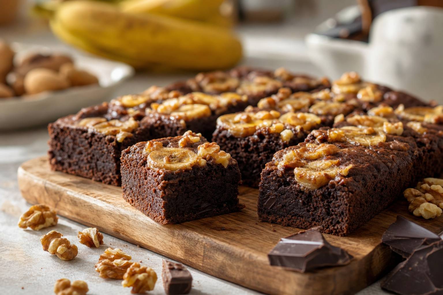 Brownie fit de plátano y cacao: receta saludable y fácil